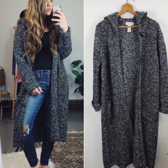 Vintage Sweaters - VINTAGE// Chunky Knit Duster Cardigan